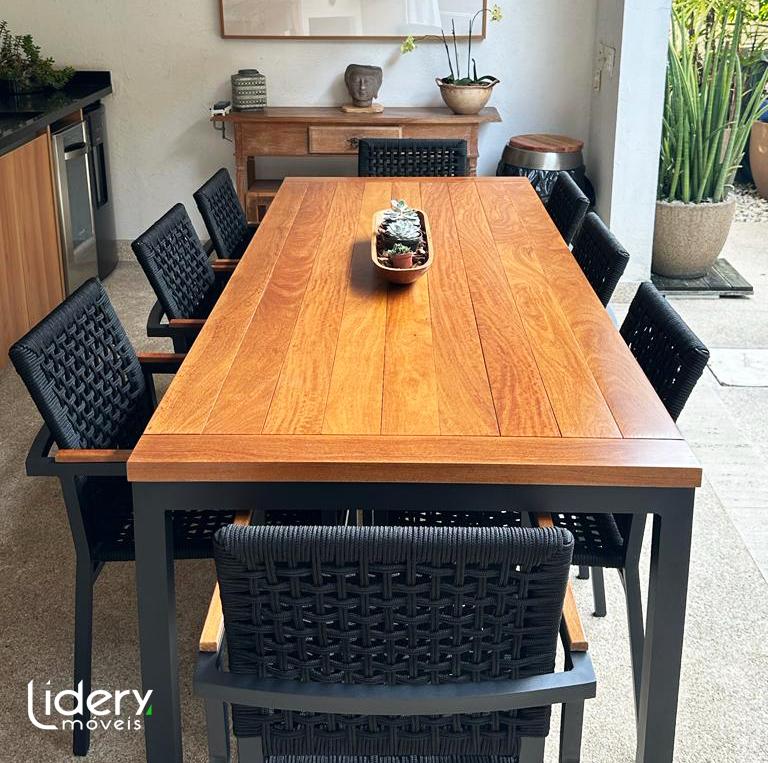 Conjunto Cidade Jardim Retangular assento em Corda Náutica CJMT09