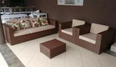 Conjunto De Sofá 3 lugares e Poltronas Casual