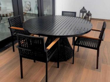 Jogo de Mesa com 4 Cadeiras Ilha Comprida