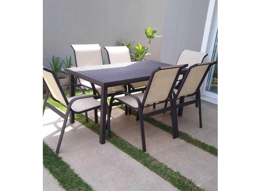 Jogo Mesa com 6 Poltronas Sumaré