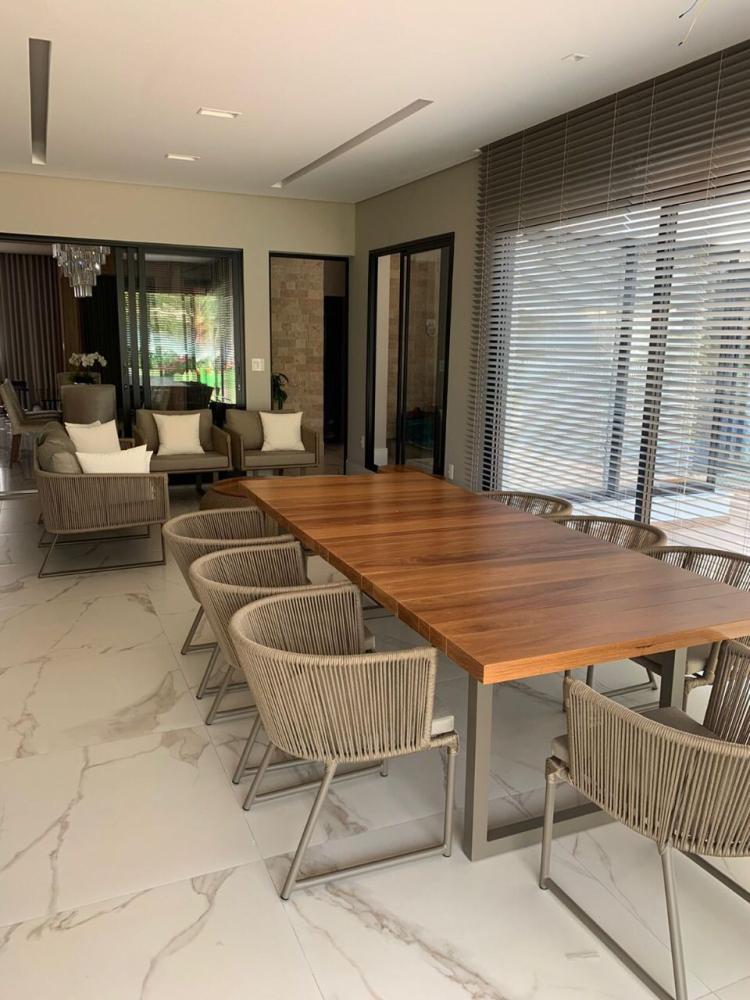 Jogo Mesa Madeira com 8 Cadeiras em Corda Náutica Cabo Frio RJ